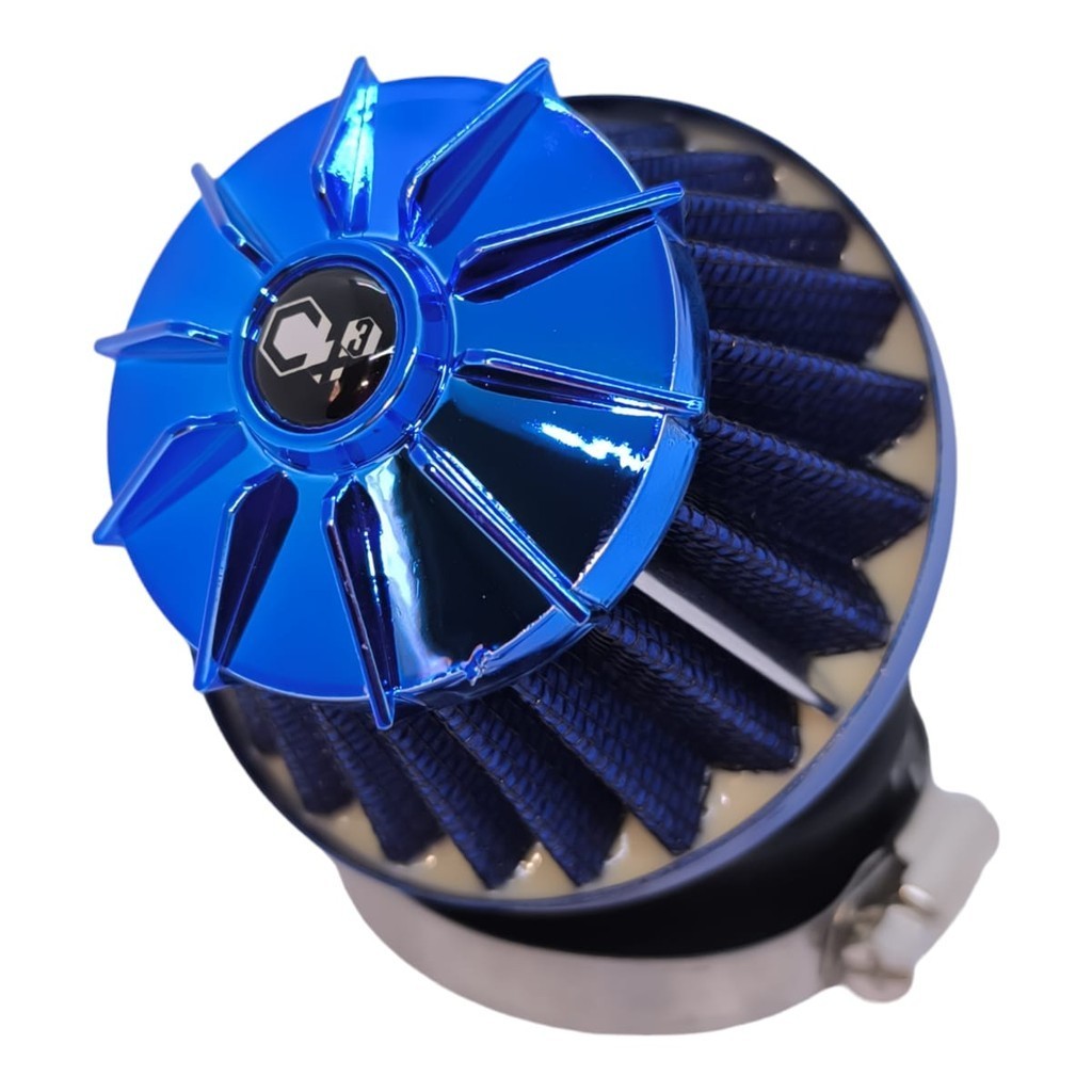 Filtro de Ar Esportivo Moto 45 Graus com Adaptador 36mm até 49mm ...