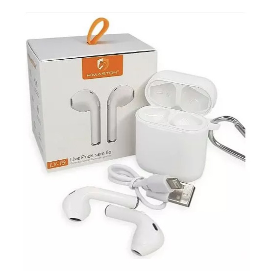 Fone de Ouvido Bluetooth H'maston Ly-19 5.0 Compatível Com Android e Ios Original Para Corridas Jogos Original Promoção