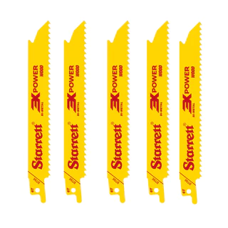 Kit 5 Serra Sabre Madeira Bi-Metal 300Mm 12" 6D Starrett