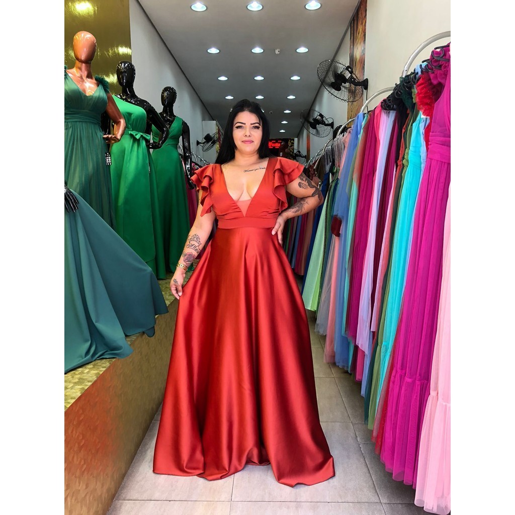 Vestido Madrinha Terracota Plus Size na Black Friday 2025 | BuscaProdutos