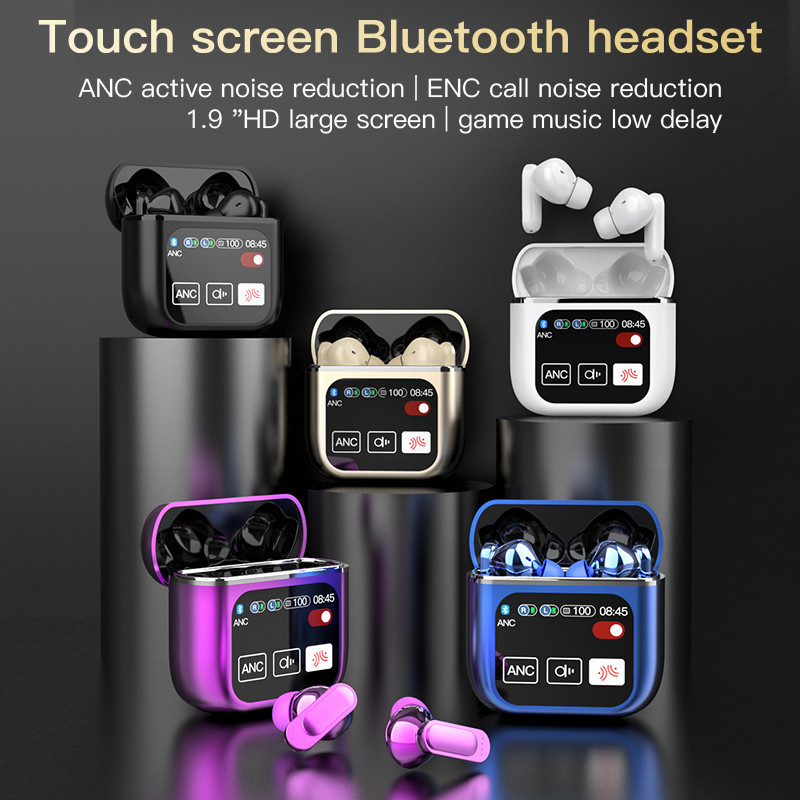 SE60 Pro ANC Fones De Ouvido Sem Fio Touch Screen TWS Ruído Cancelando O Earbud Bluetoth 5.3 Suporte APP Longa Vida Útil Da Bateria HiFi