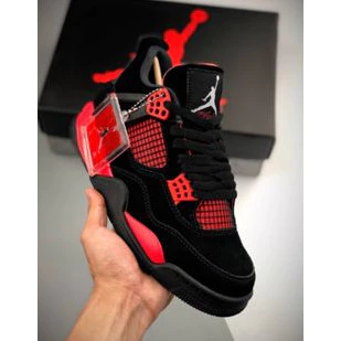 AJ 4 Retrô "Vermelho/Preto" AJ4 Mid Top Retro Basquetebol Casual Esportivo Lançamento 2023
