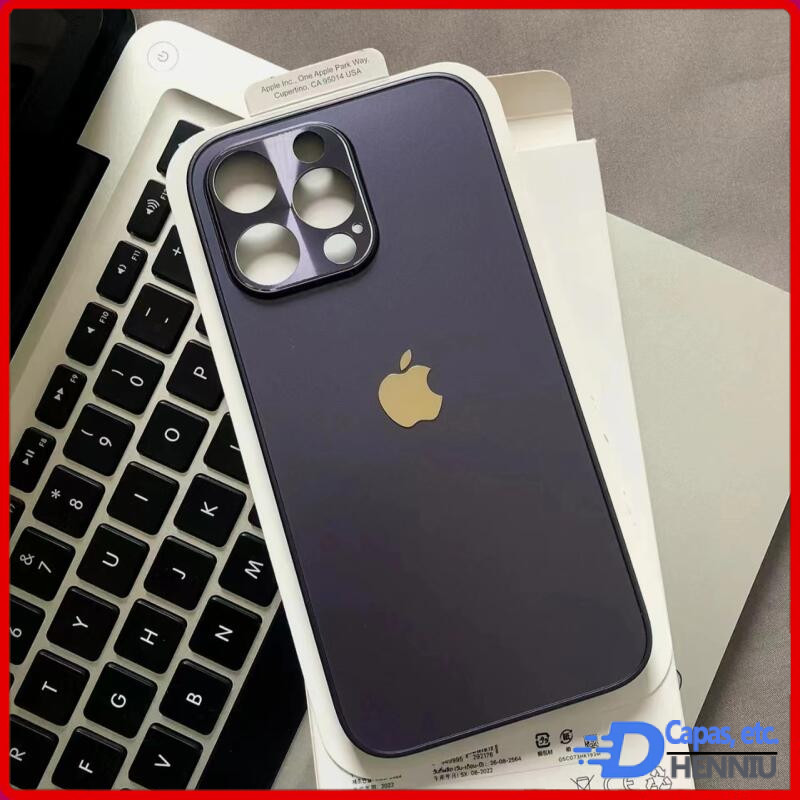 Filme Protetor De CD Metálico De Luxo Com Padrão Anti-Choque Para iPhone 15 14 13 12 11 Pro Max 14 15 Plus Capa De Proteção Total