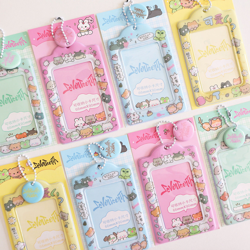 Porta-Cartões Coreano SEVENTEEN Em PVC Com Pingente Do Campus Estudantil