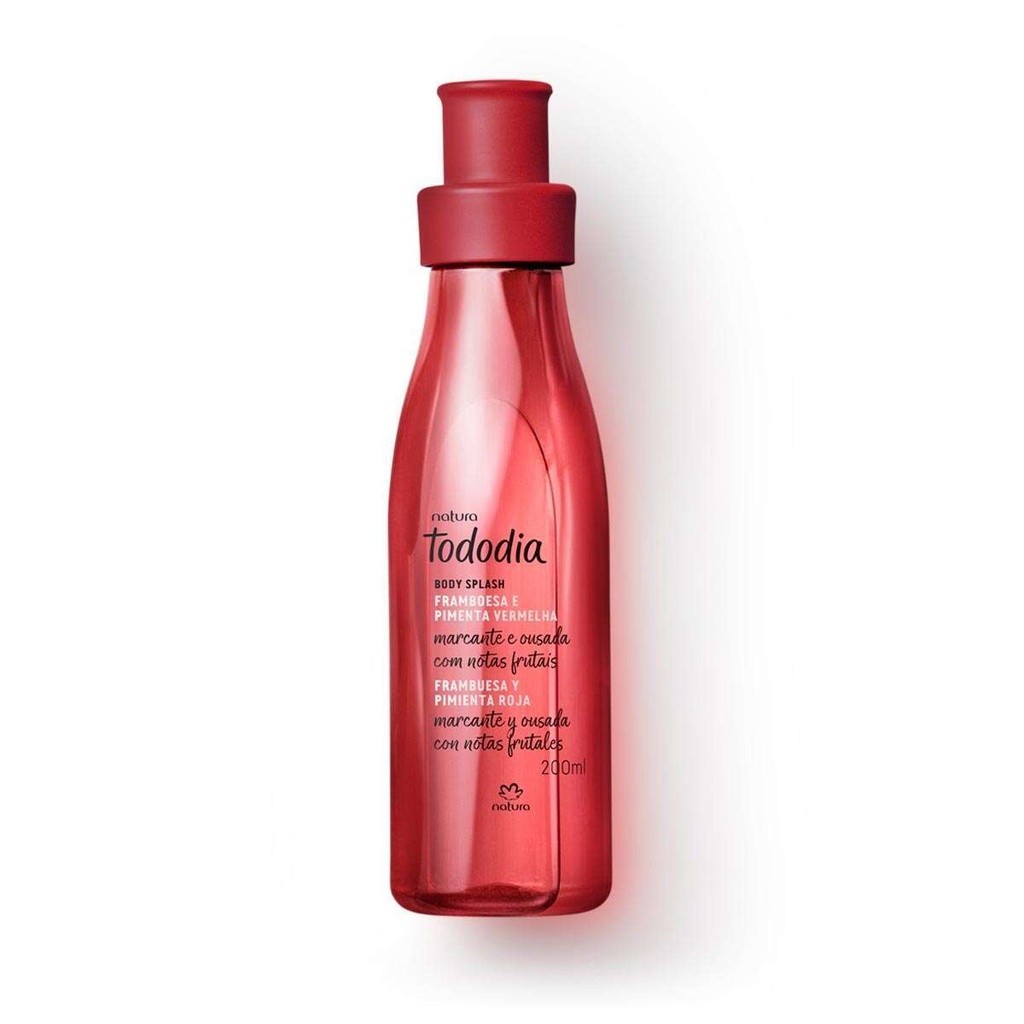 Natura Body Splash TodoDia Feliz Dia Framboesa e Pimenta Vermelha 200ml ...