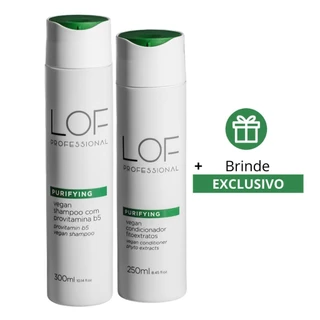 Kit LOF Purifying Shampoo Vegan 300ml, Condicionador Vegan 250ml + Brinde