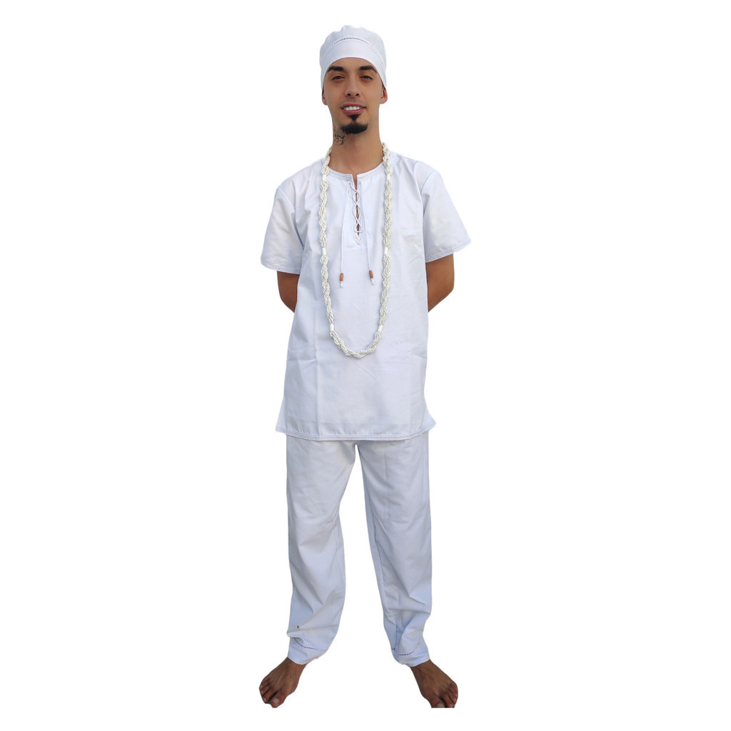 Conjunto Masculino Brim Umbanda Candomblé | Shopee Brasil