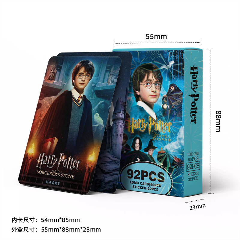 92 Unidades/Caixa Cartões Fotográficos Harry Potter Cartão De