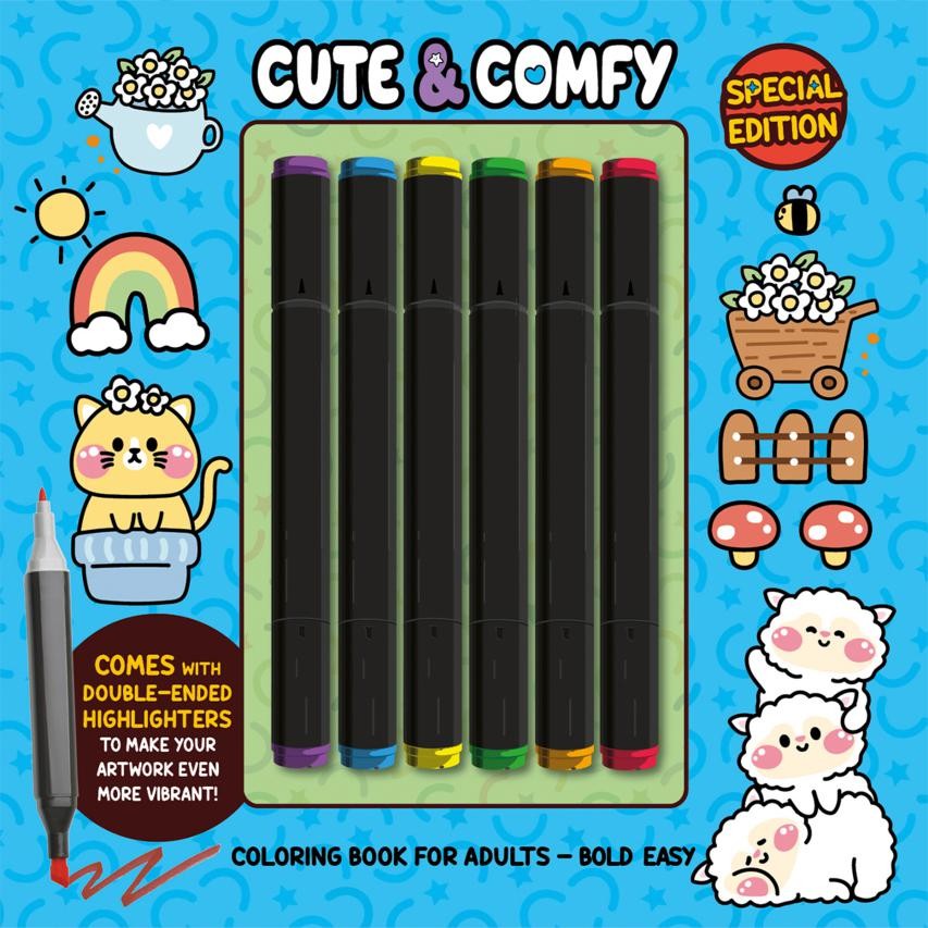 Cute & Comfy Coloring Book for Adults - Bold Easy - Special Edition ...