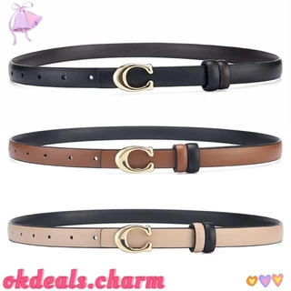 Cinto De Moda Preto CHARM , Cintos Skinny De Couro Sintético Macio De Designer De Luxo Para Mulheres , Camelo Fino