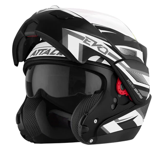Capacete Moto Robocop Esportivo Escamoteável Pro Tork Attack Evo Masculino Feminino Articulado Modular Viseira Crisal com Viseira Interna Solar Fumê