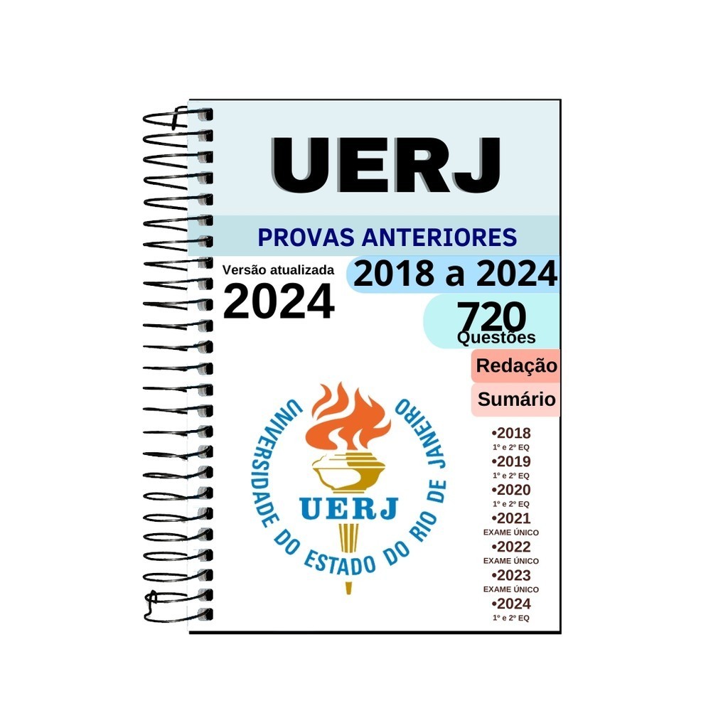 UERJ 2024 Apostila de Provas Anteriores questões 2018 a 2023 e ...