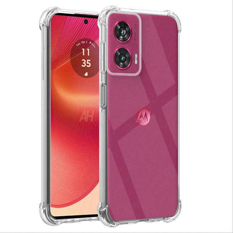 Para A Capa Motorola Edge 50 Fusion Cover TPU Crystal Clear Anti-Riscos À Prova De Choque