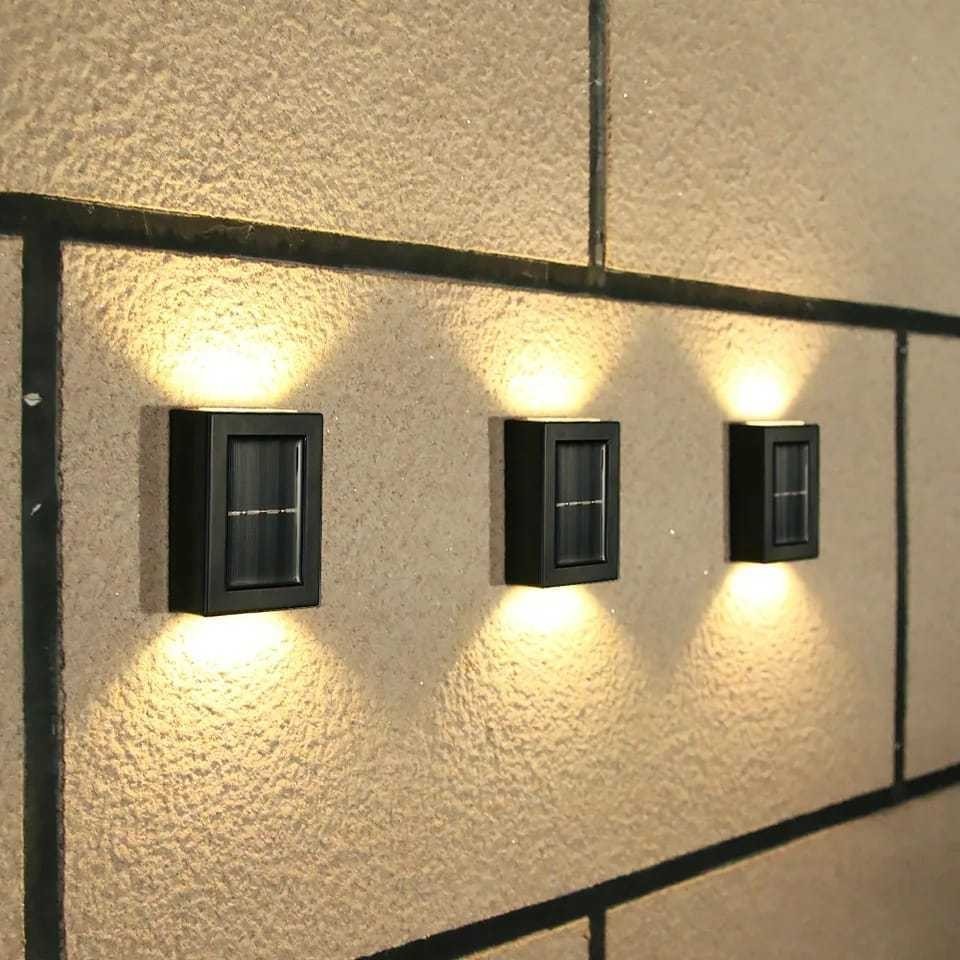 Arandela Solar De Parede A Prova D'água Para Decorar Decoração Externa Lâmpada LED