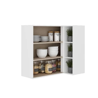 Armário Aéreo Milla 1 Porta Branco Tubo Ouro Velho Carraro