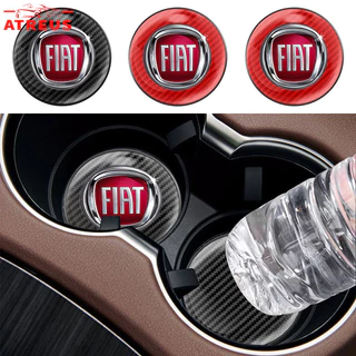 1Pc FIAT Porta-Copos Redondos De Fibra De Carbono Almofada Antiderrapante Para FIAT Strada Argo Mobi Toro Fastback Pulse Cronos Scudo 500 Titano Palio Idea Uno Punto