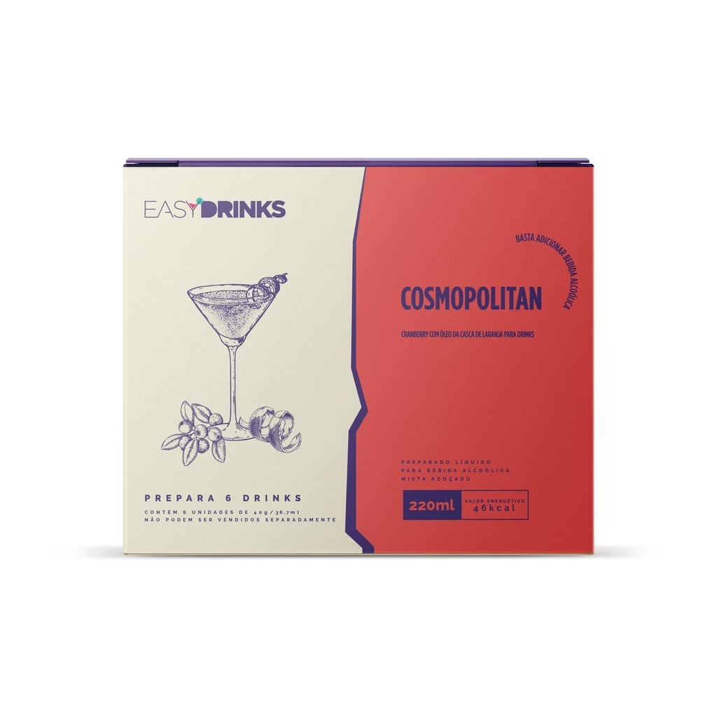 Preparo Para Cosmopolitan Easy Drink 220ml | Shopee Brasil