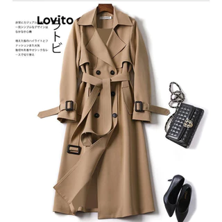 Lovito Casaco casual de botão liso para mulheres LNL58322
