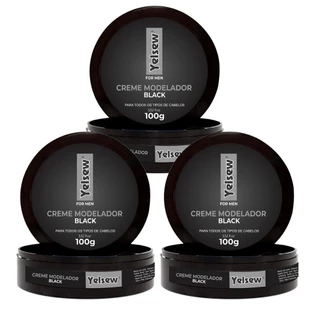 Kit 3 und Pomada Creme Modeladora Black Yelsew 100G em Oferta na Shopee