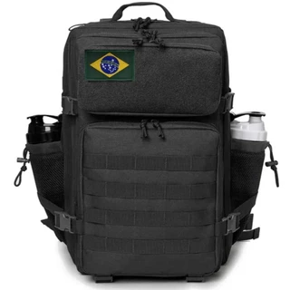 Mochila Camping tatica Militar 50 Litros impermeável 1000d com Patch Bordado