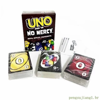 Uno show em nenhum mercy card game/uno flip card multi-color card game excitantes novos brinquedos de uno programação rápida rojr 999