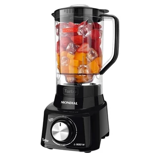 Liquidificador Mondial L-900 com Filtro | Copo de Acrílico, 5 Velocidades + Pulsar, 900W, Preto