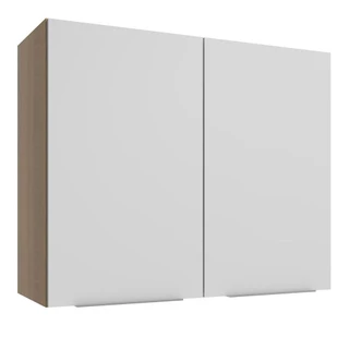 Armário Aéreo Madesa Stella 80 cm 2 Portas - Rustic/Branco em Oferta na Shopee