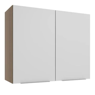 Armário Aéreo Madesa Stella 80 cm 2 Portas - Rustic/Branco em Oferta na Shopee