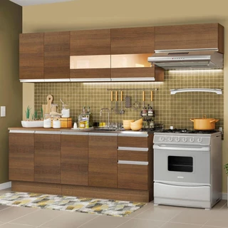 Cozinha Completa Madesa Marcela Com Armário e Balcão (Sem Tampo e Pia) em Oferta na Shopee