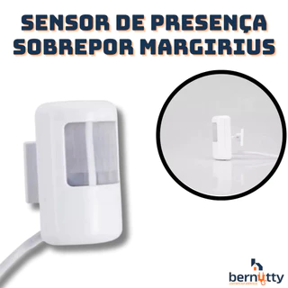 Sensor de Presença Sobrepor de Parede Bivolt Fotocélula Programável Margirius MPS-40F