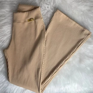 Calça Flare Adulto Malha Canelada 3D inverno para o frio todas as ocasiões