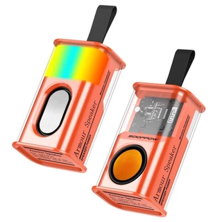 Caixa De Som Transparente Bluetooth Speaker Mini Audio Cyberpunk Estilo Pequeno Subwoofer Portátil 3D Surround RGB