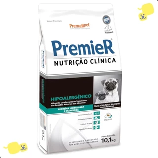 ALIMENTO PREMIER NUTRIÇÃO CLÍNICA HIPOALERGÊNICO 10,1KG CÃES PEQUENOS PROTEÍNA HIDROLISADA MANDIOCA