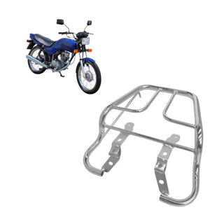 Suporte Bagageiro Titan 125 1995-1999 Modelo Sansão Pro Tork Aço Maciço Cromado