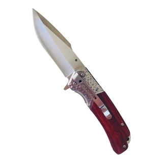 Canivete Tático Militar De Bolso Semi Automático em Aço Inox Cabo Trabalhado Estilo Browning Em Metal
