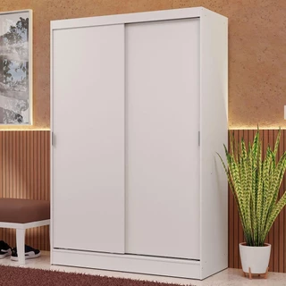 Guarda-Roupa 2 Portas de Correr Branco Max Madesa em Oferta na Shopee