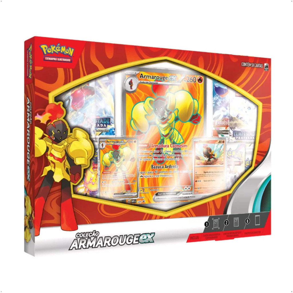 Pokemon Box Armarouge EX TCG Estampas Ilustradas Copag 34162