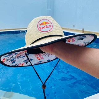 Chapéu De Palha Estampa de Bebidas Praia Verão Proteção Sol Qualidade Premium