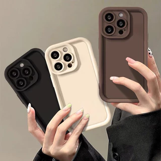 Estojo De Luxo Para Telefone De Cor Sólida Xiaomi Redmi 13C 12 4G 12C Turbo 3 Nota 13 12 11 Pro Plus 12S 11S 10S 9S 10 9 Max Capa De Silicone Macia À Prova De Choque