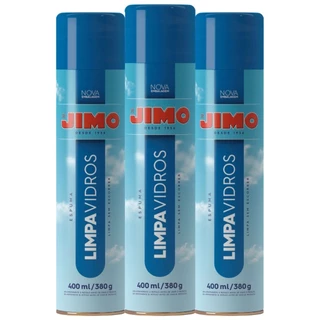 KIT 3 Jimo Limpa Vidros 400ml Limpa Vidros Vidraças Janelas Mesas de Vidro e Vidro Automotivo