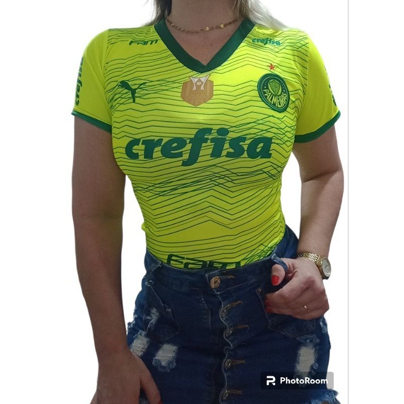 Camisa Camiseta Baby look Feminina do Palmeiras | Shopee Brasil