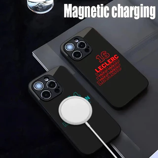 F1 Fórmula 1 Número Caixa Telefônica Vidro Magnetismo Forte Para iPhone 15ProMax 14 13 12 15 11 Pro XS Max Plus Mini Coque