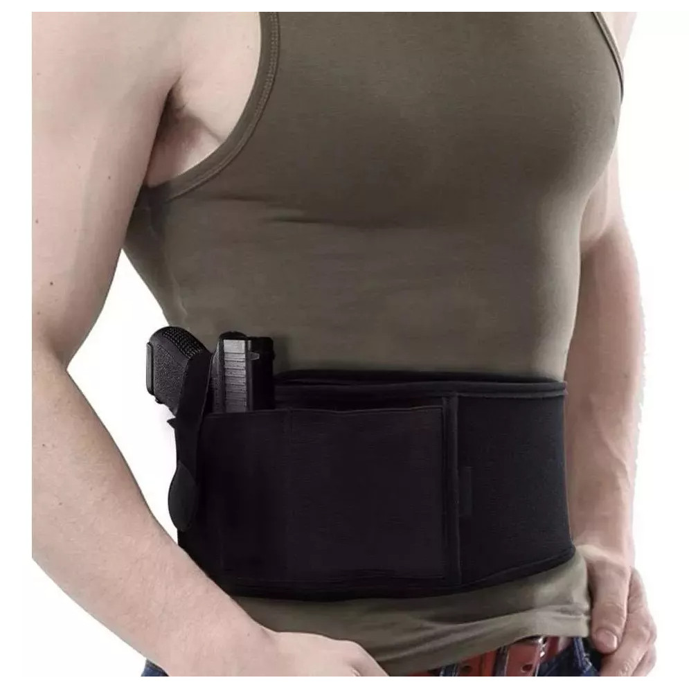 Coldre Abdominal Policial Universal Arma Tático Militar Cinto | Shopee ...