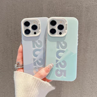 2025 Nova Capa Rígida Para iPhone 11-16 Pro Max & Plus-Estilo Casal Rosa E Branco Resistente A Choques