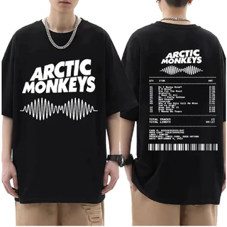 Camiseta Unissex Arctic Monkeys Blusa Simples	Confortável Gola Redonda Banda De Rock