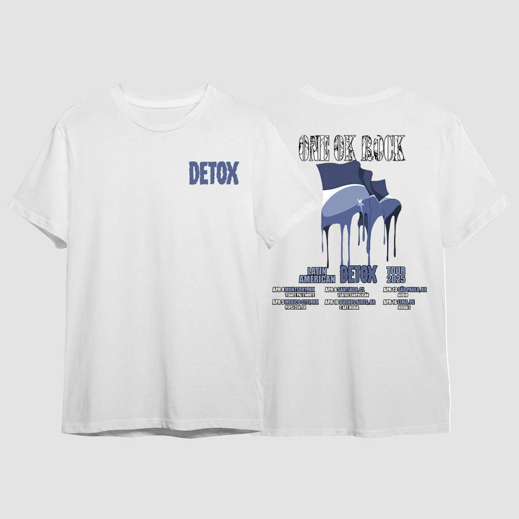 Camiseta One Ok Rock Album Detox Tour 2025 Brasil Latin American