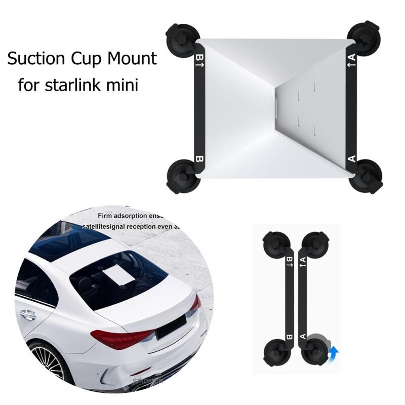 Supporto A Ventosa Per Starlink Mini – Kit Portatile Con 2 Ventose Per Auto, Camper E Barca