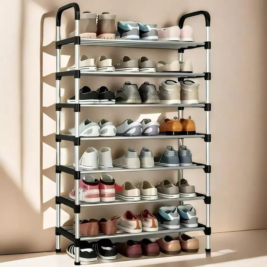 Rack Sapateira Para Organização De Calçados 7 Prateleiras 15 Pares Aço ...
