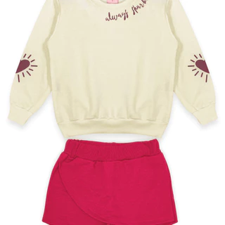 Conjunto Feminino Infantil Always Coração