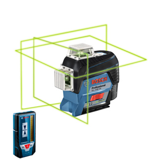 Nível à laser com 3 linhas verdes 360° + receptor alcance 30/120 m GLL 3-80CG - Bosch